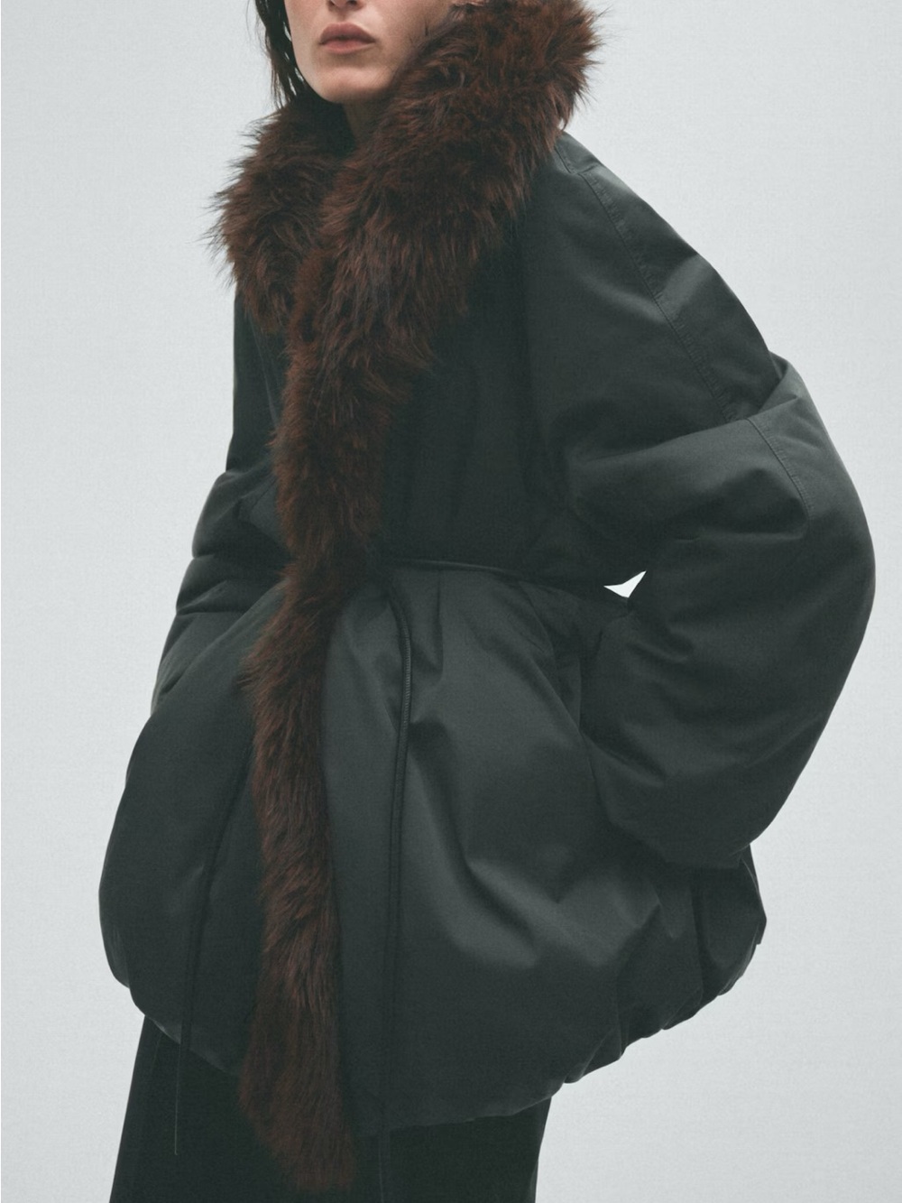 H&M AW STUDIO COLLECTION TIE-BELT PUFFER COAT 🌲❄️